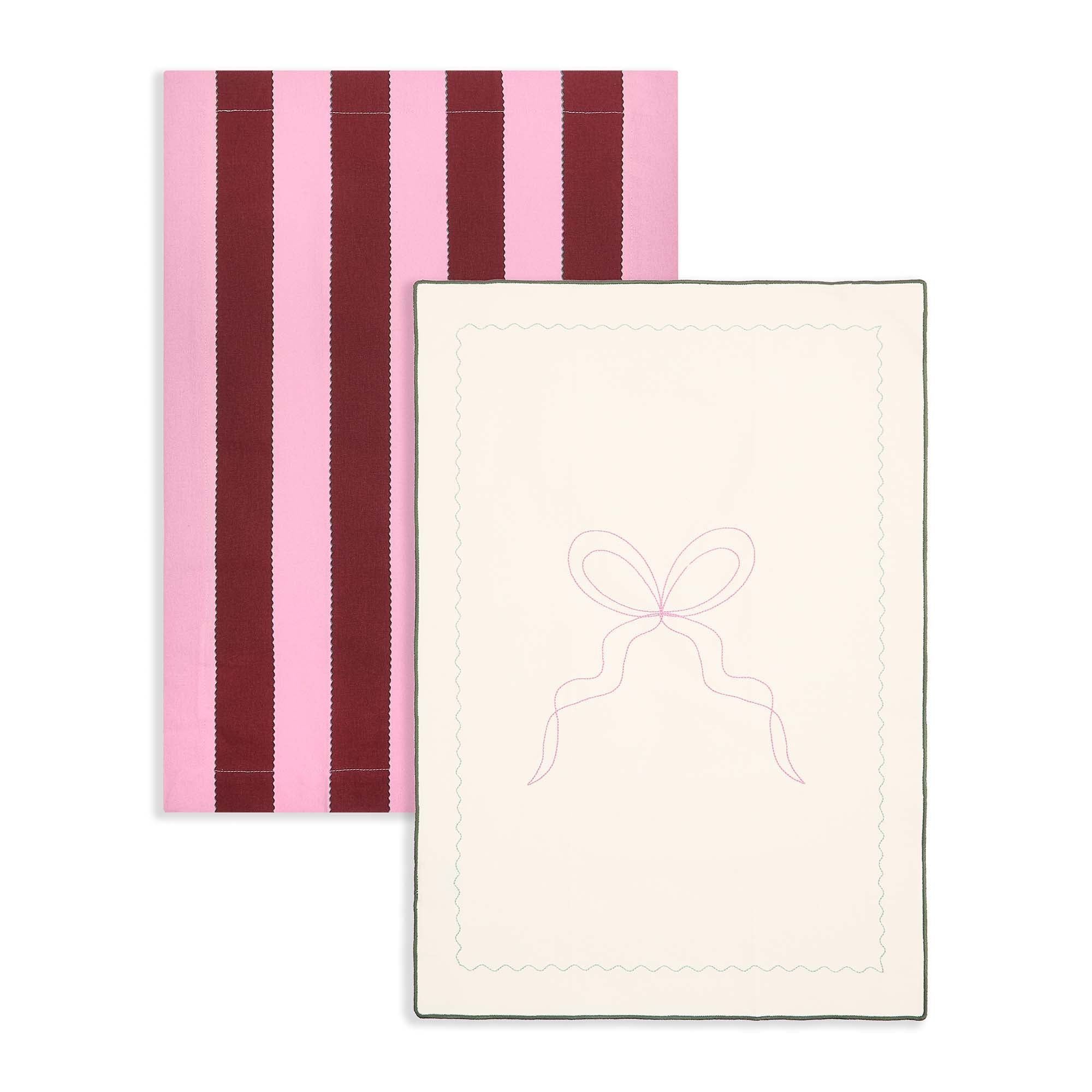 Tea Towels, Set of 2 - Bold Stripe