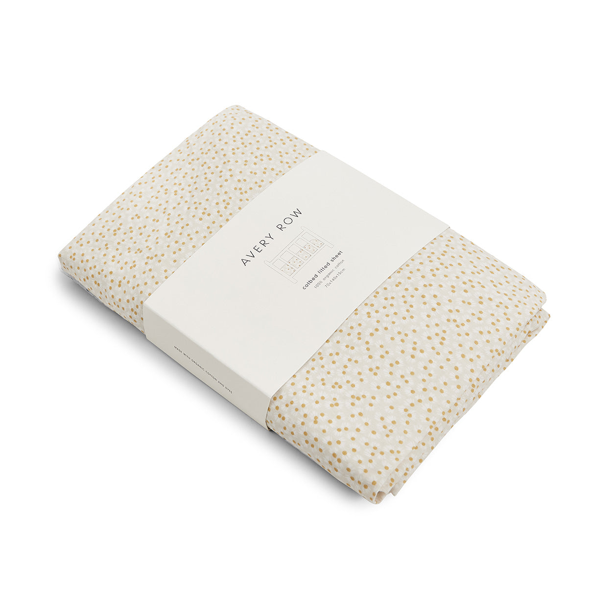 Organic Cotbed Fitted Sheet - Daisy Meadow