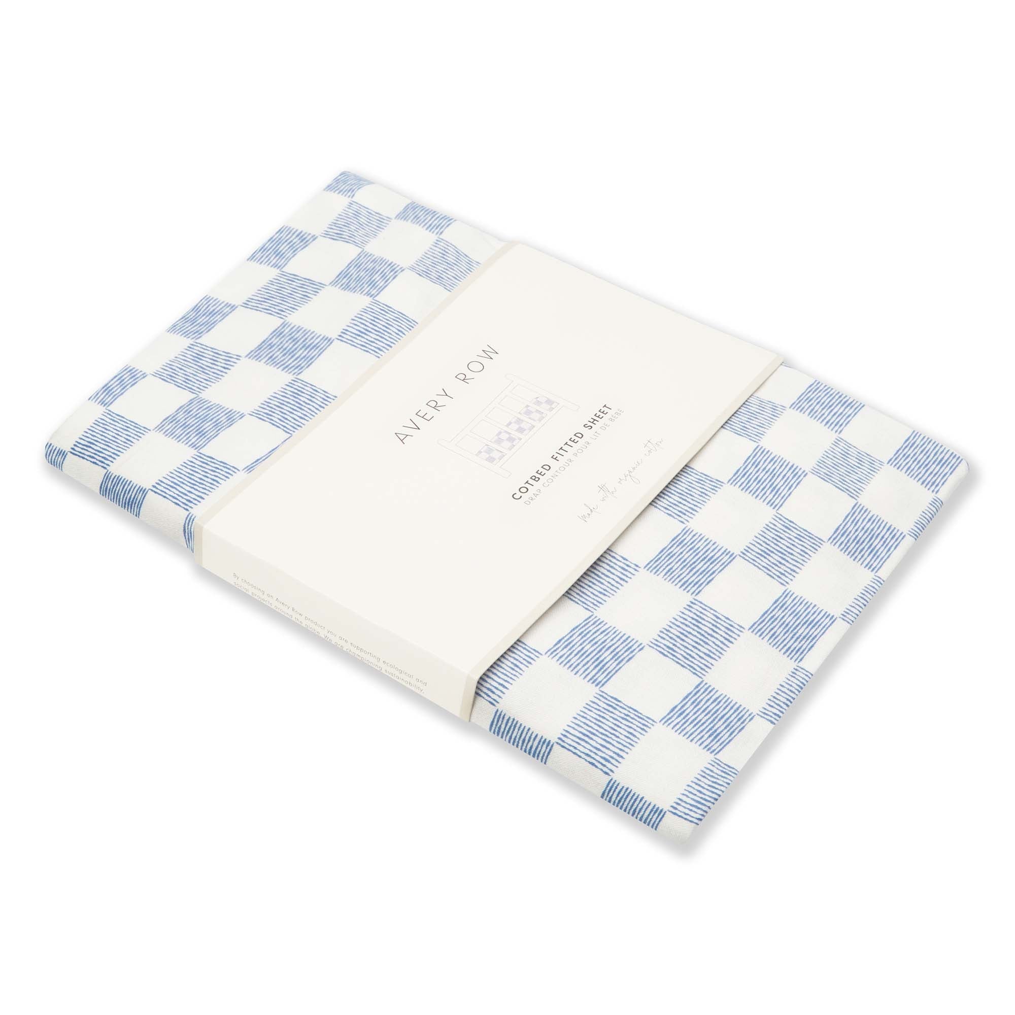 Organic Cotbed Fitted Sheet - Waves