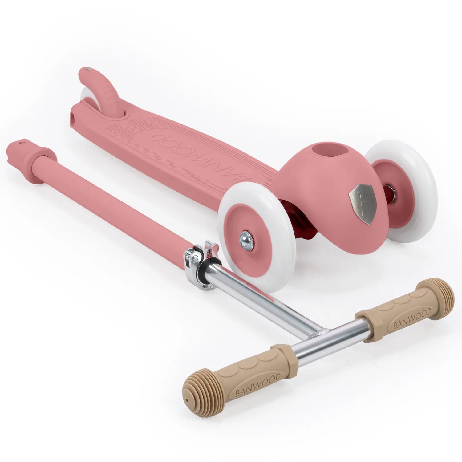 Banwood Eco Scooter Kids 3-Wheel Scooter (Raspberry)