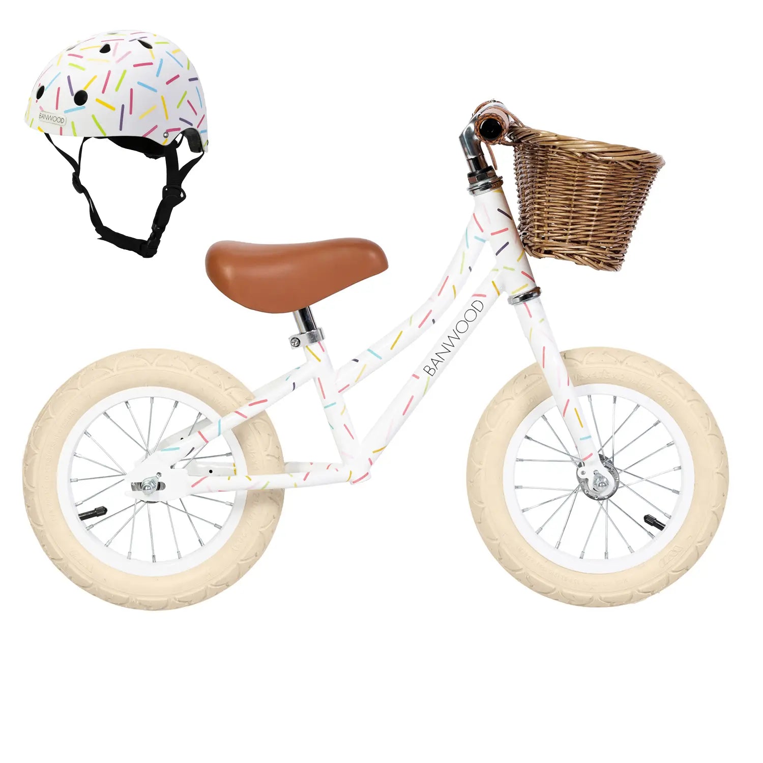 Banwood x Marest Balance Bike & Helmet Set – Allegra White
