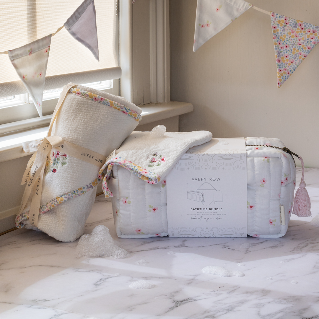 Bathtime Bundle New Baby Gift Set - Wildflower Garden