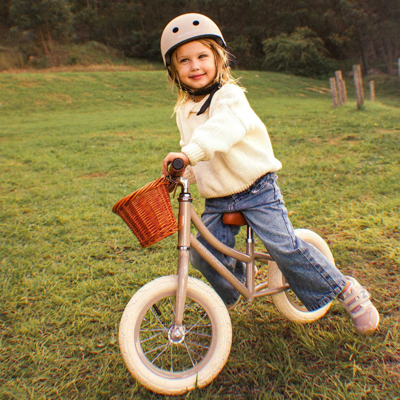 Banwood Balance Bike – Kids First Bike 12” (Beige)