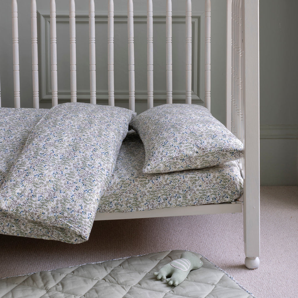 Organic Cotbed Fitted Sheet - Riverbank