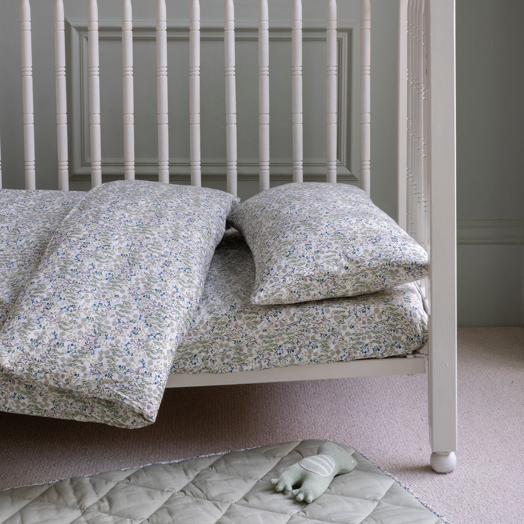 Organic Cotbed Fitted Sheet - Riverbank