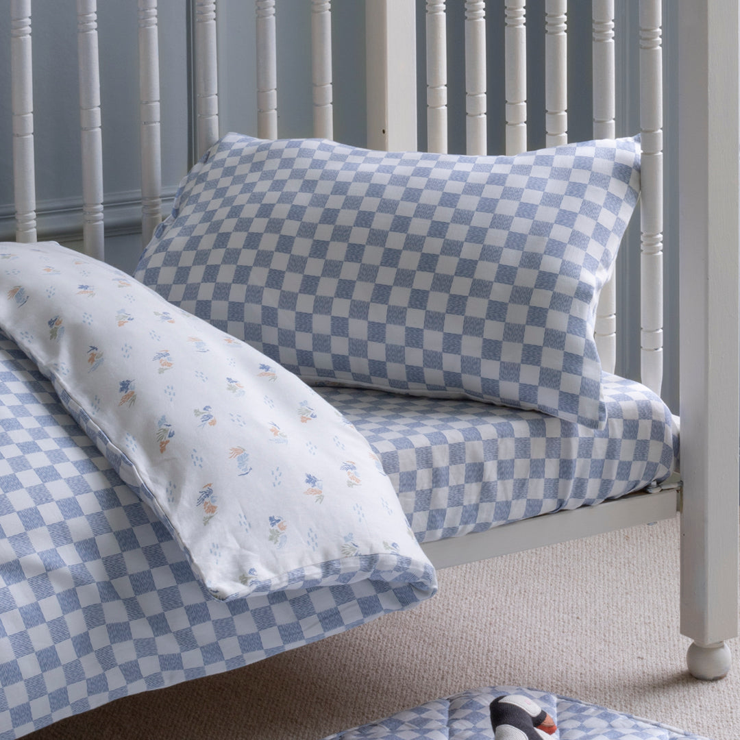 Organic Cotton Cotbed Bedding Set - Waves