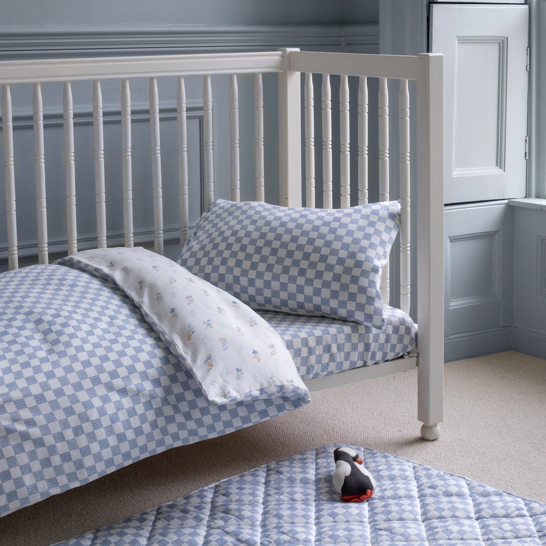 Organic Cotton Cotbed Bedding Set - Waves