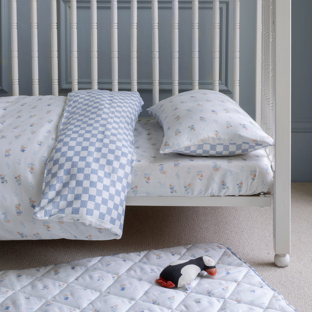 Organic Cotton Cotbed Bedding Set - Coastline