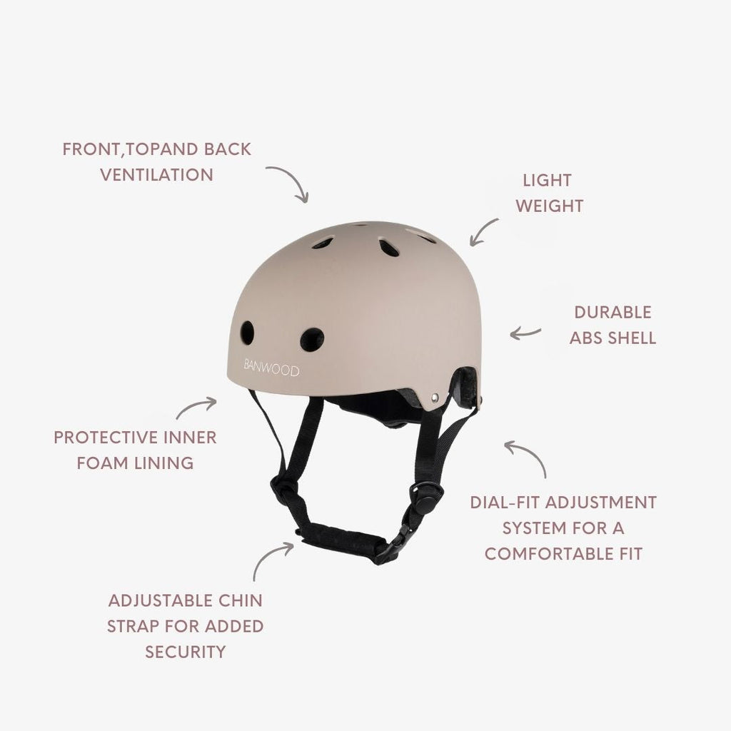 Banwood Classic – Kids Bike & Scooter Helmet (Matte Beige)