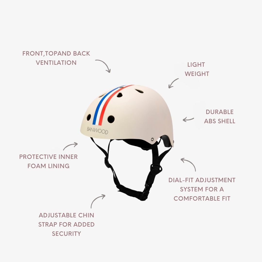 Banwood Helmet – Kids Safety Helmet (Stripes)