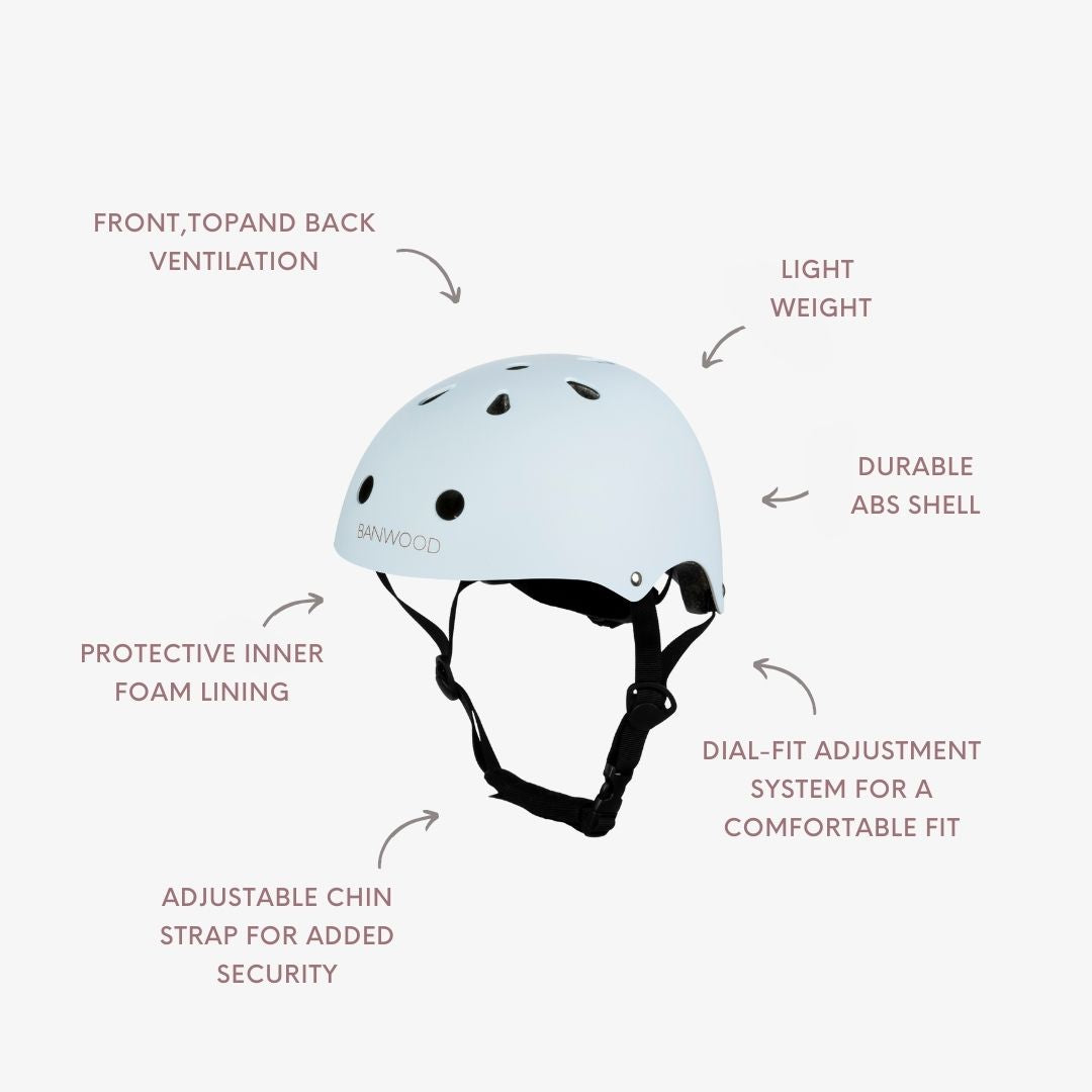 Banwood Classic – Kids Bike & Scooter Helmet (Matte Sky)