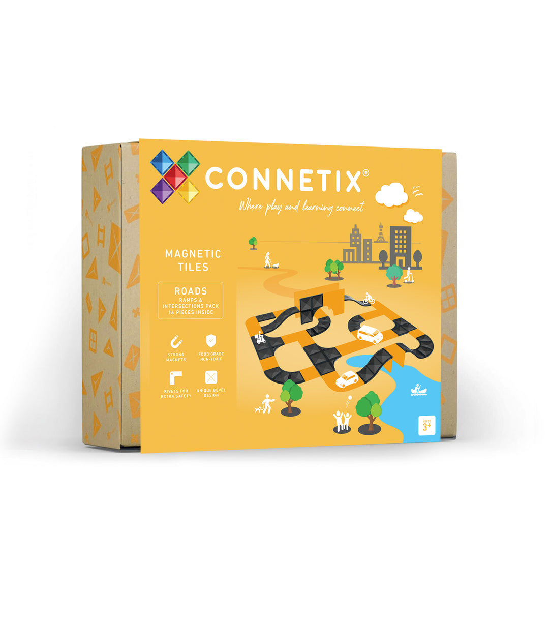 NEW IN: CONNETIX 16 Piece Roads Ramps and Intersections Pack
