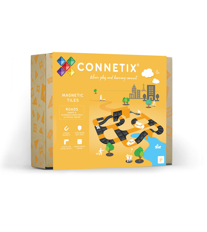 NEW IN: CONNETIX 16 Piece Roads Ramps and Intersections Pack