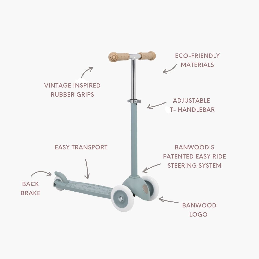 Banwood Eco Scooter Kids 3-Wheel Scooter (Teal)