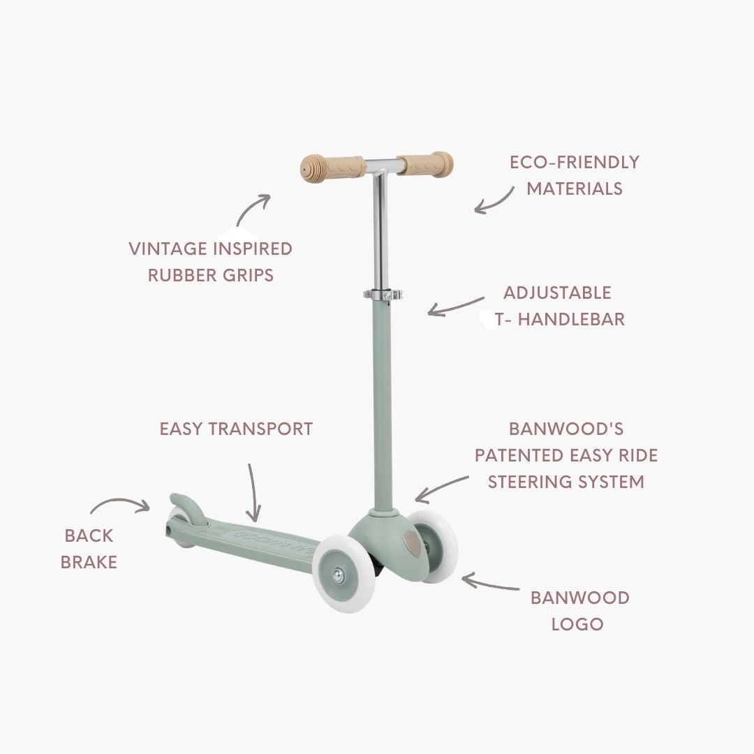 Banwood Eco Scooter Kids 3-Wheel Scooter (Clay)