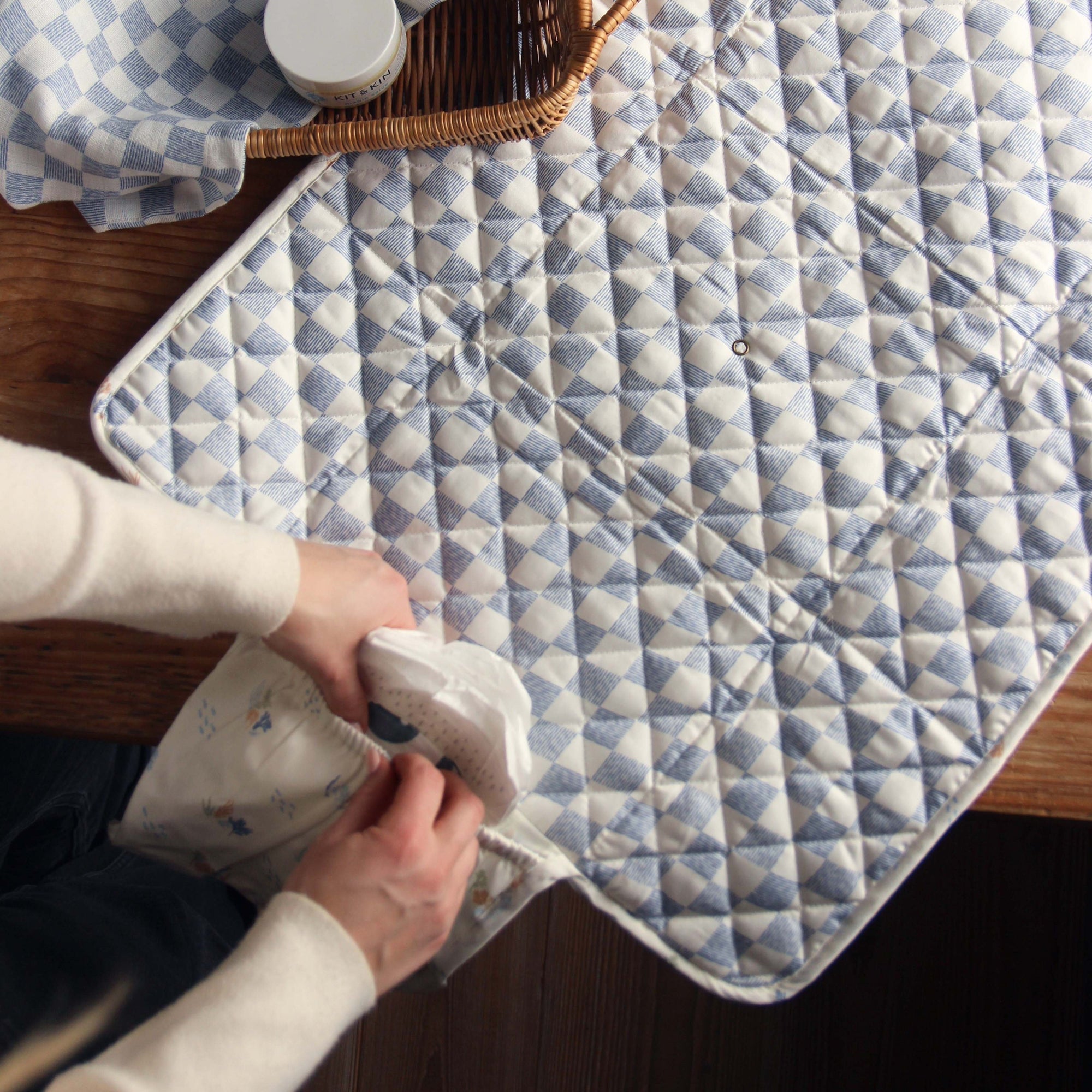 Cotton Travel Baby Changing Mat - Coastline