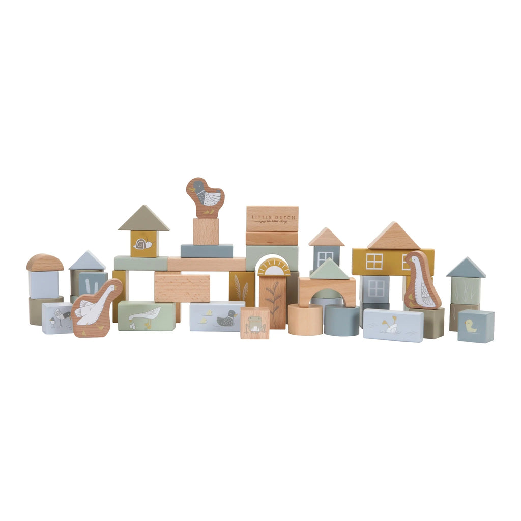 Buy Little Dutch Wooden Blocks in Tons of Blue | for kids by Learning Bugs UK