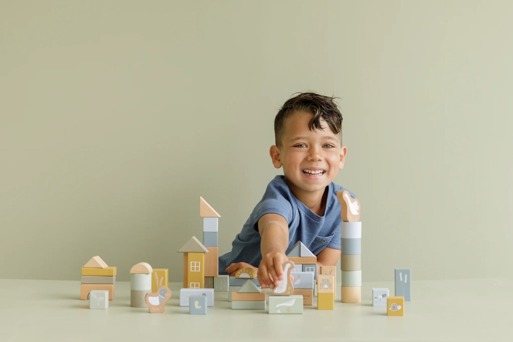 Little Dutch Wooden Blocks in Tons of Blue