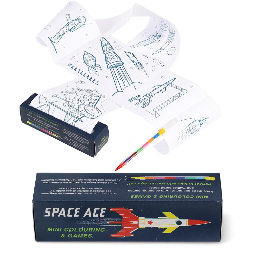 Rex London Mini Colouring & Puzzle Book with 7-Colour Pencil (3 Choices) by Rex London - Learning Bugs UK