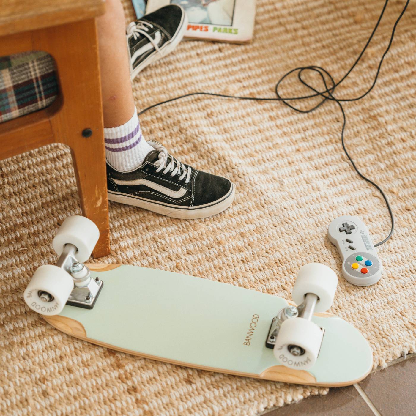 Banwood Skateboard – Kids Maple Deck Skateboard (Mint)