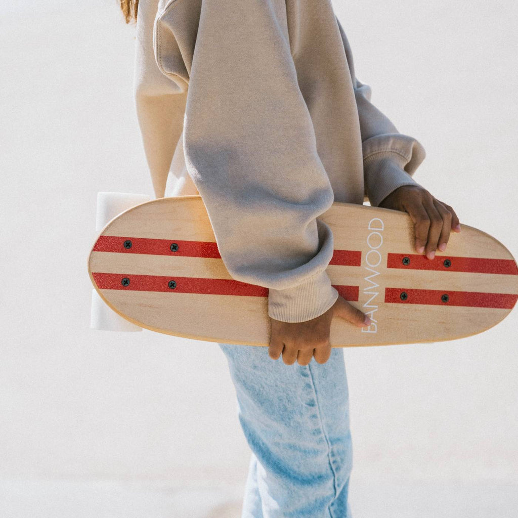 Banwood Skateboard – Kids Maple Deck Skateboard (Red)