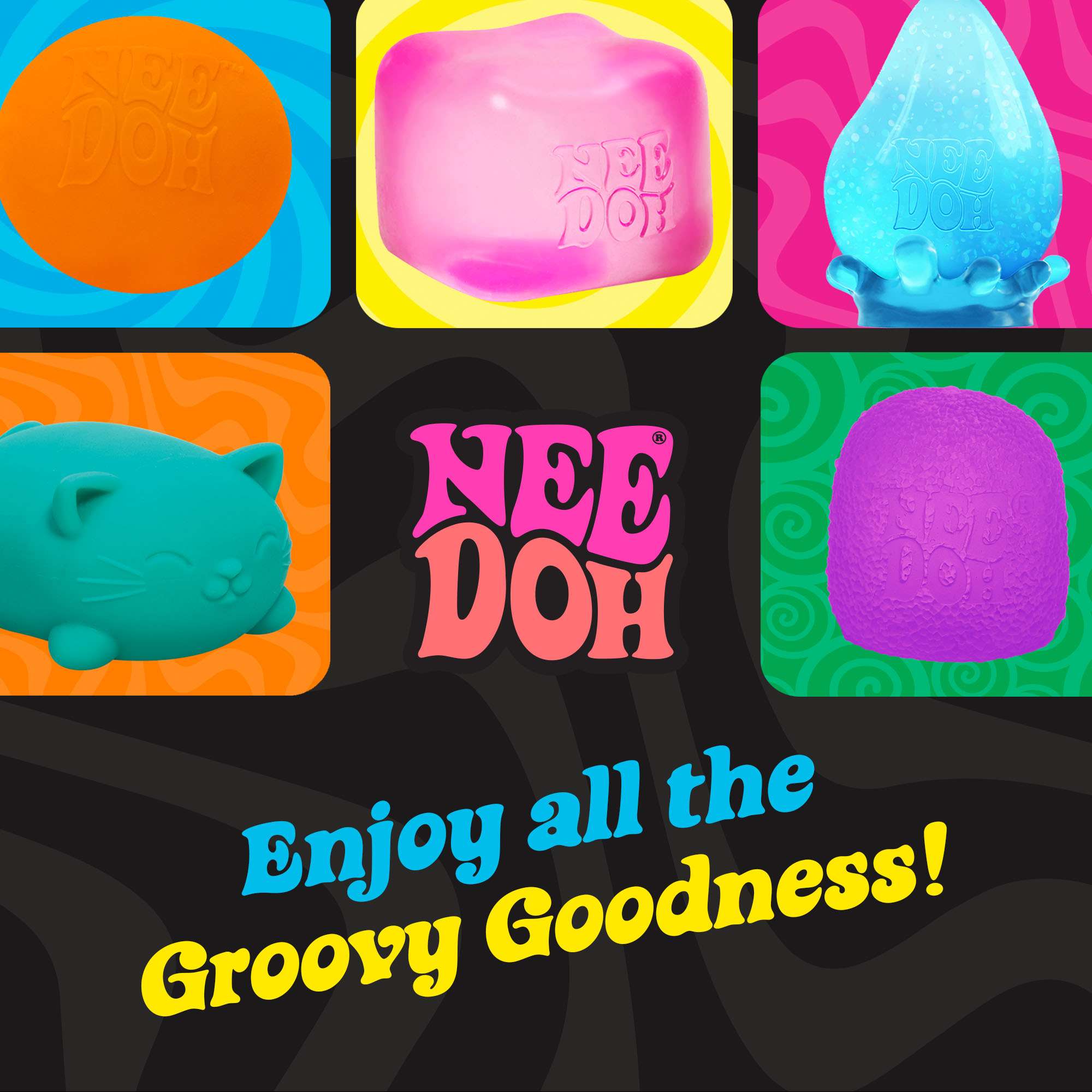 NeeDoh Dream Drop – Glitter Raindrop Fidget Toy (Colour Chosen at Random)