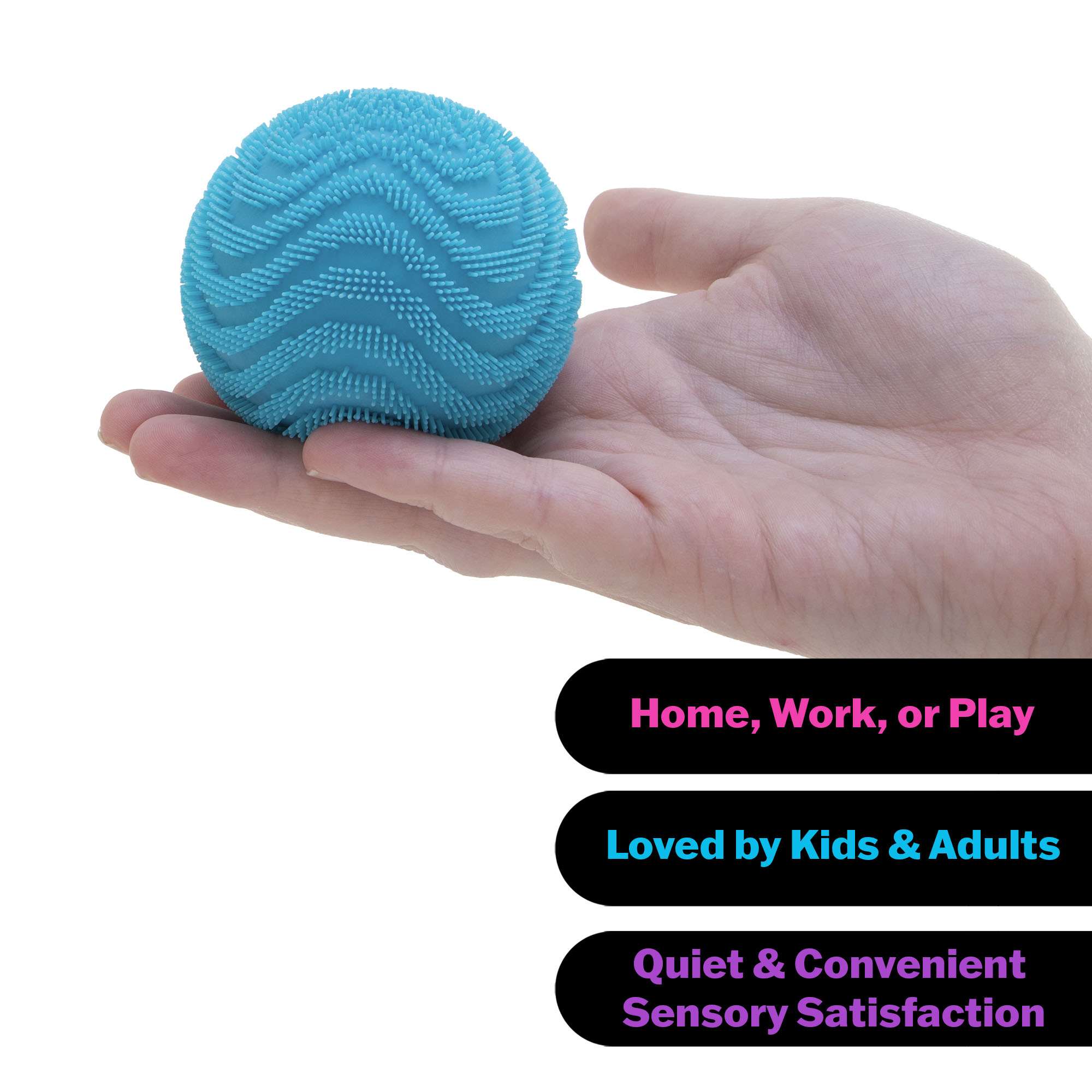 NeeDoh Fuzz Ball Wonder Waves – Sensory Squishy Fidget Toy for Kids