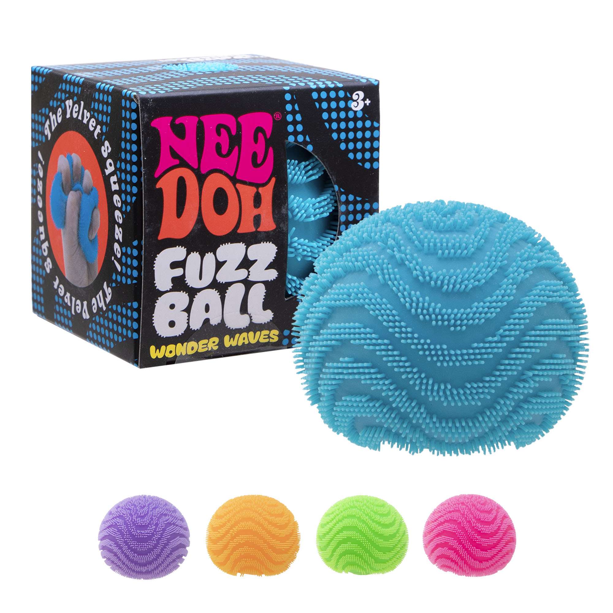NeeDoh Fuzz Ball Wonder Waves – Sensory Squishy Fidget Toy for Kids