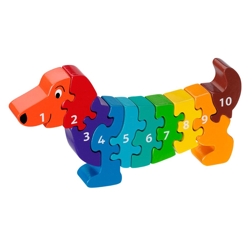 Lanka Kade Wooden Dog Number 1‑10 Jigsaw Puzzle