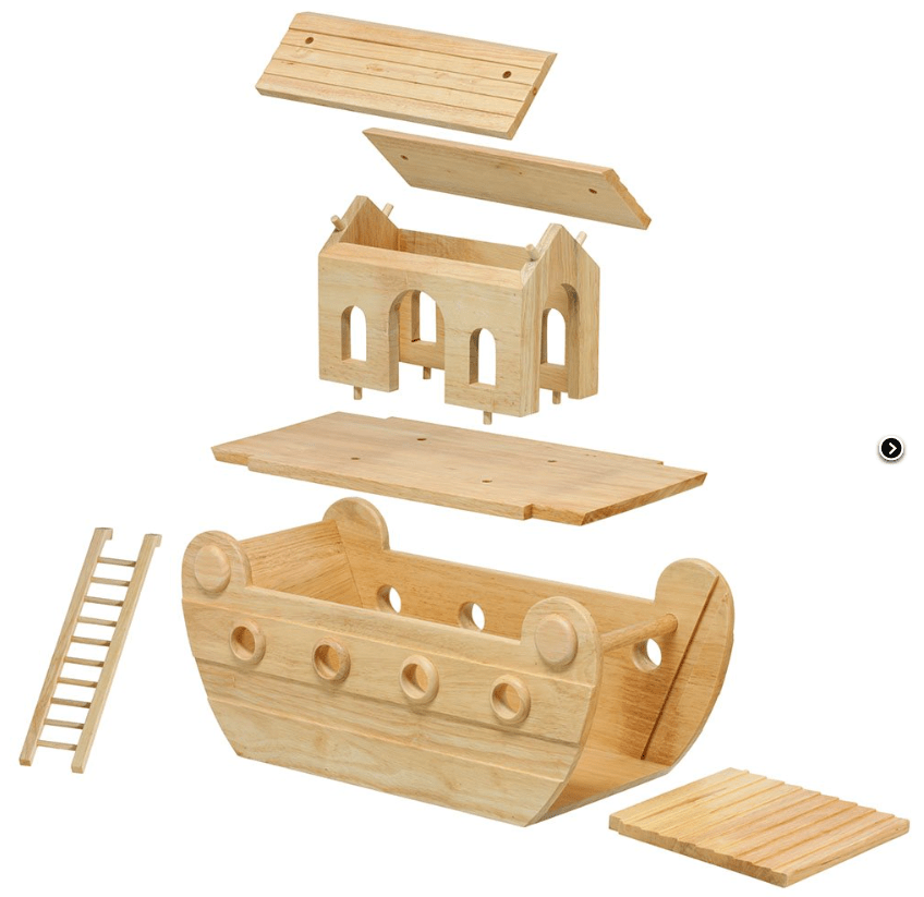 Buy Lanka Kade Deluxe Noah’s Ark - Natural Wooden Characters | for kids by Learning Bugs UK