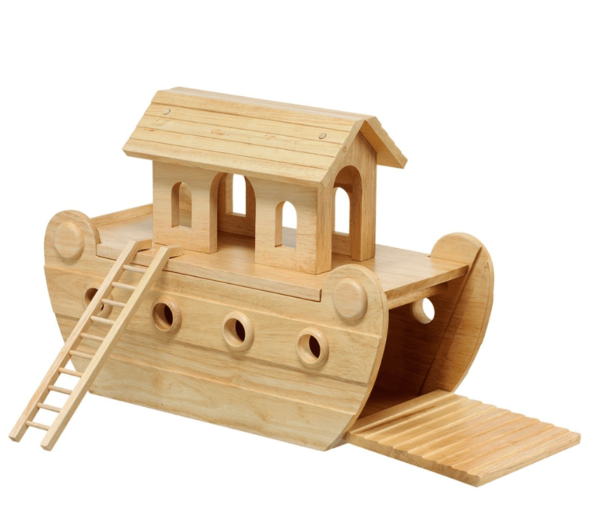 Buy Lanka Kade Deluxe Noah’s Ark - Natural Wooden Characters | for kids by Learning Bugs UK