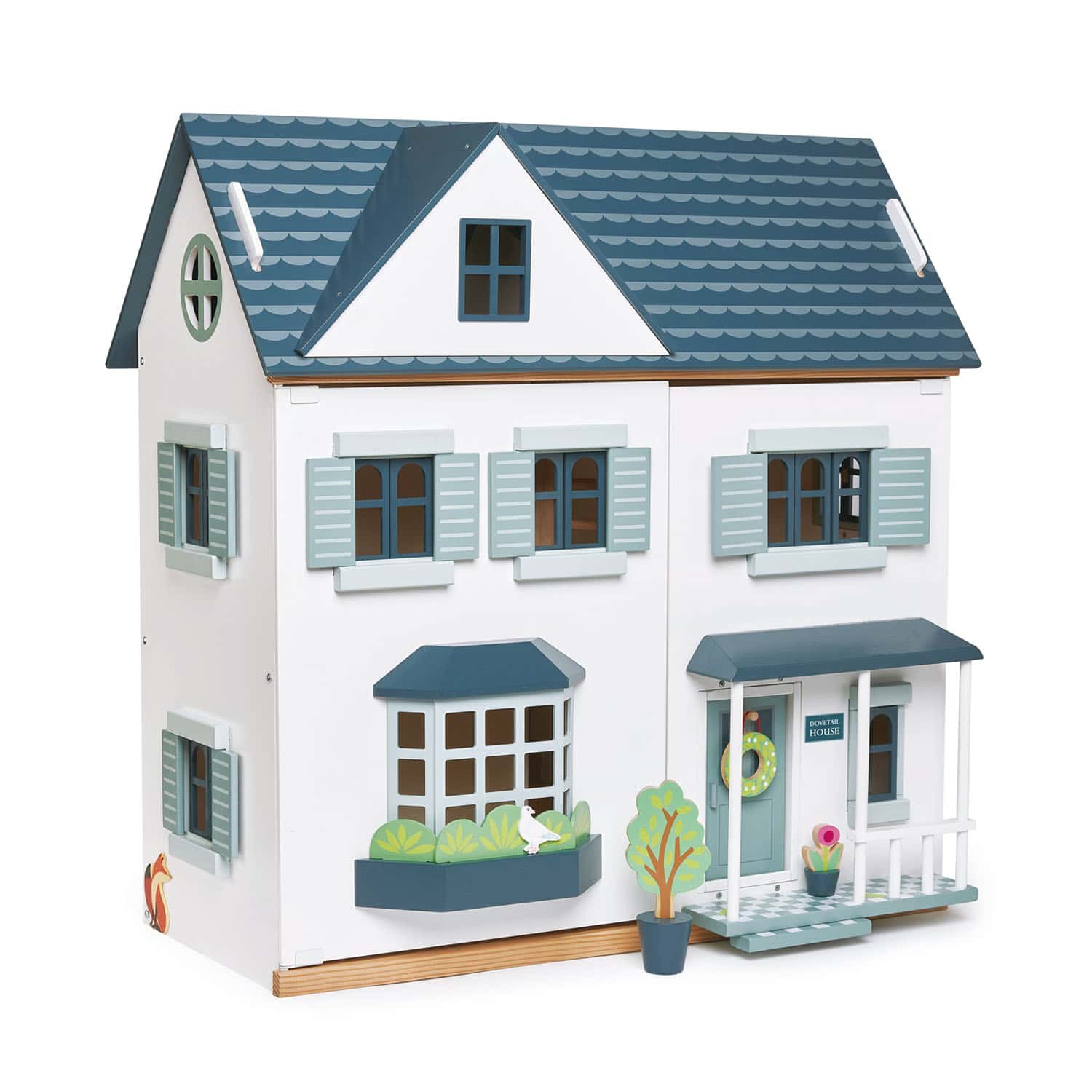 Dovetail House - Wooden Dolls House by Tender Leaf Toys by Tenderleaf Toys - Learning Bugs UK