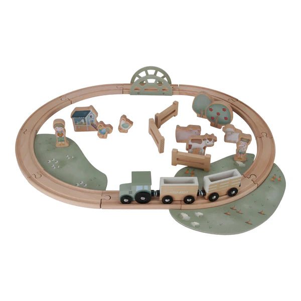 Little Dutch Wooden Train Track - Little Farm FSC by Little Dutch - Learning Bugs UK