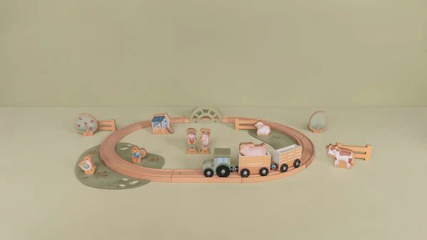 Little Dutch Wooden Train Track - Little Farm FSC by Little Dutch - Learning Bugs UK