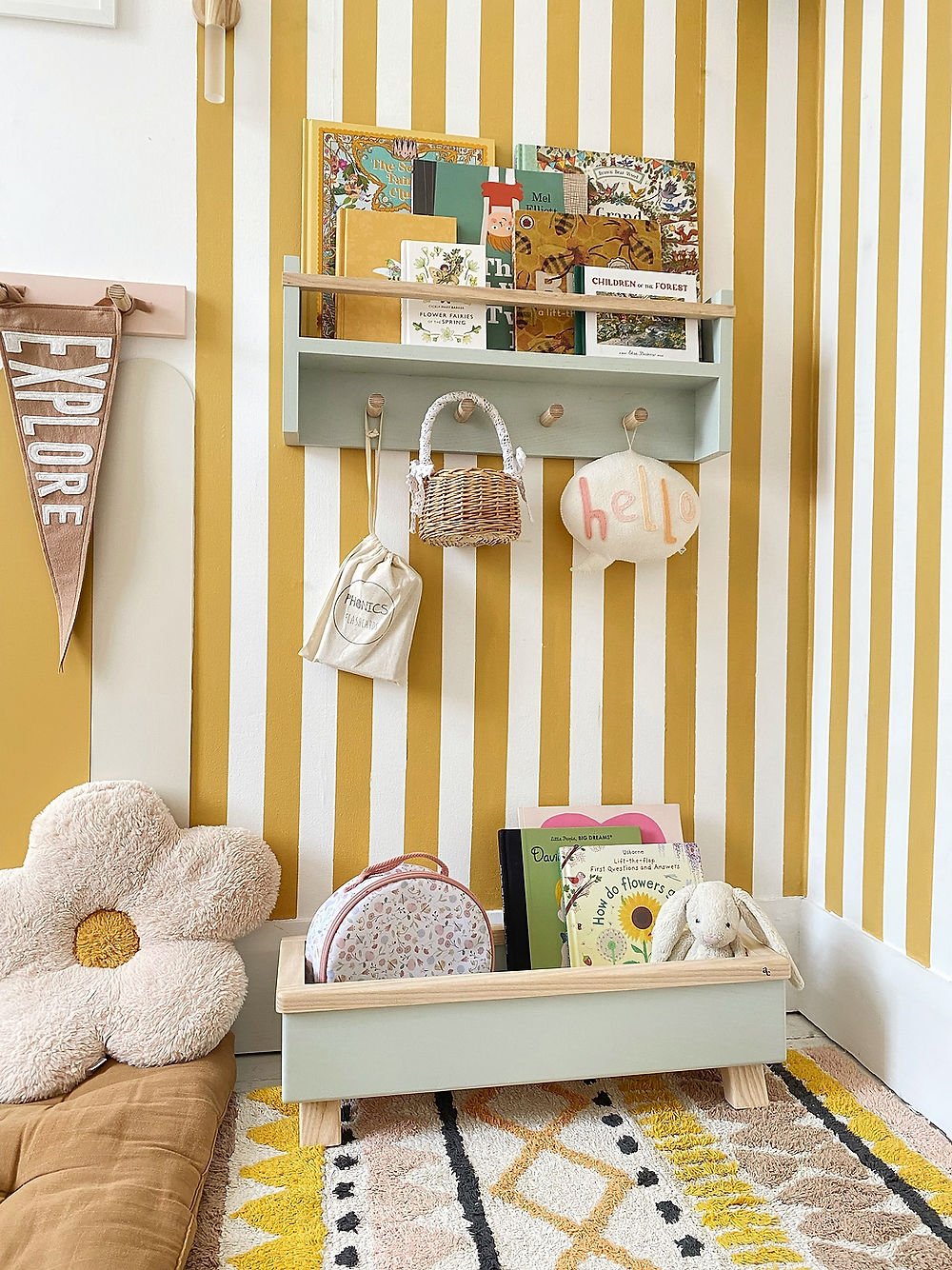 Autumns Corner - The Colour Pop Peg Rail Bookshelf