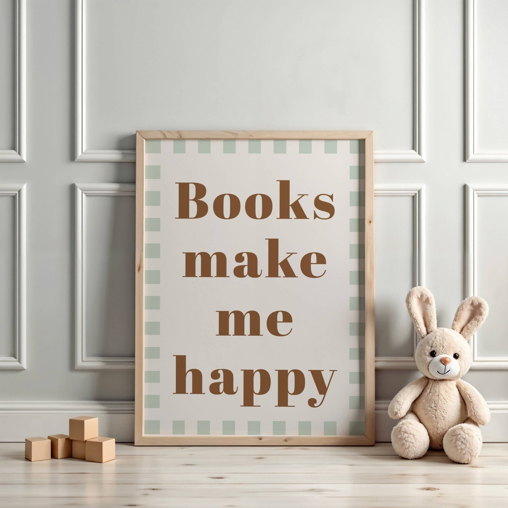 Books Make Me Happy - Checkerboard Edition