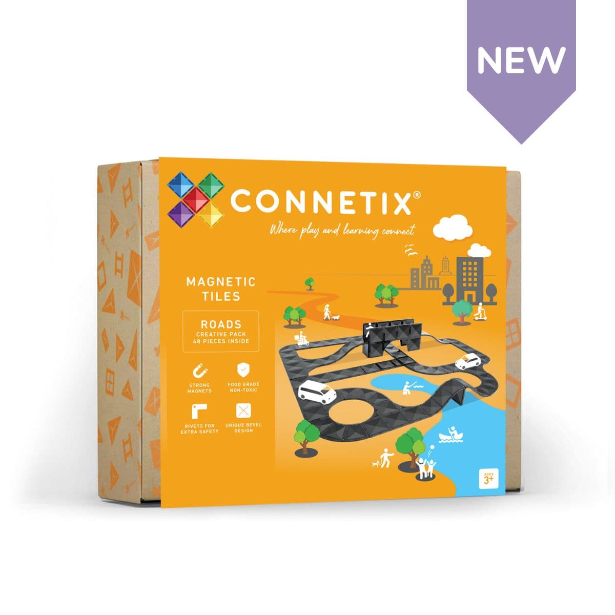 Buy NEW IN: CONNETIX - Creative Roads Pack 48 pc | for kids by Learning Bugs UK