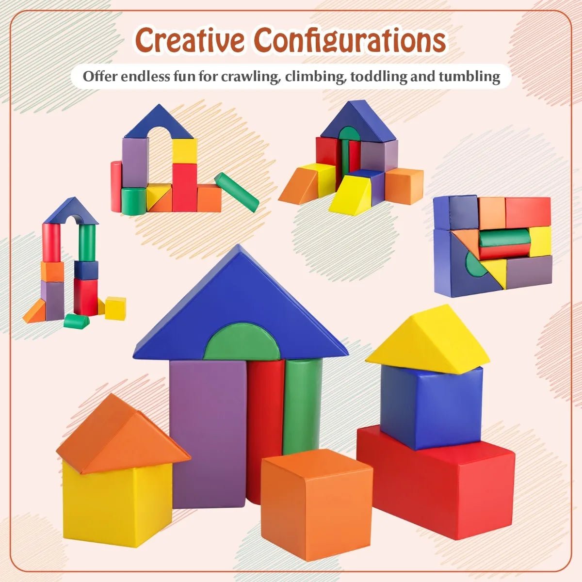Buy 11 - Piece Climb and Crawl Foam Block Play Set | for kids by Learning Bugs UK