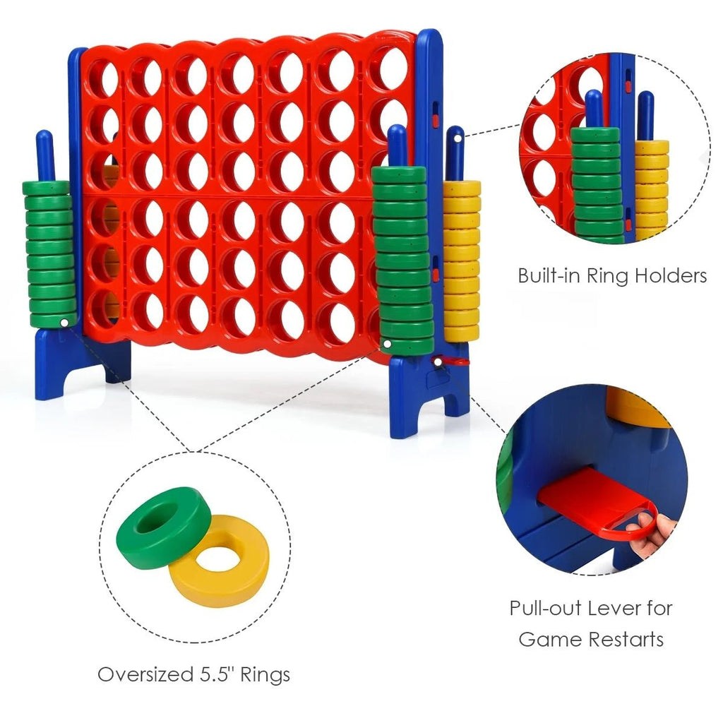 Buy Jumbo 4 - to - Score Giant Game Set with Quick - Release Lever - Blue | for kids by Learning Bugs UK
