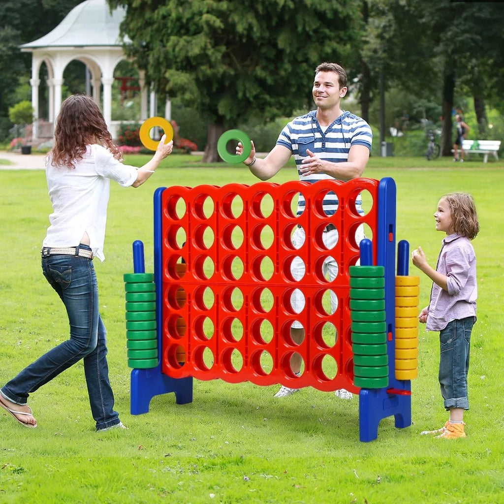 Buy Jumbo 4 - to - Score Giant Game Set with Quick - Release Lever - Blue | for kids by Learning Bugs UK