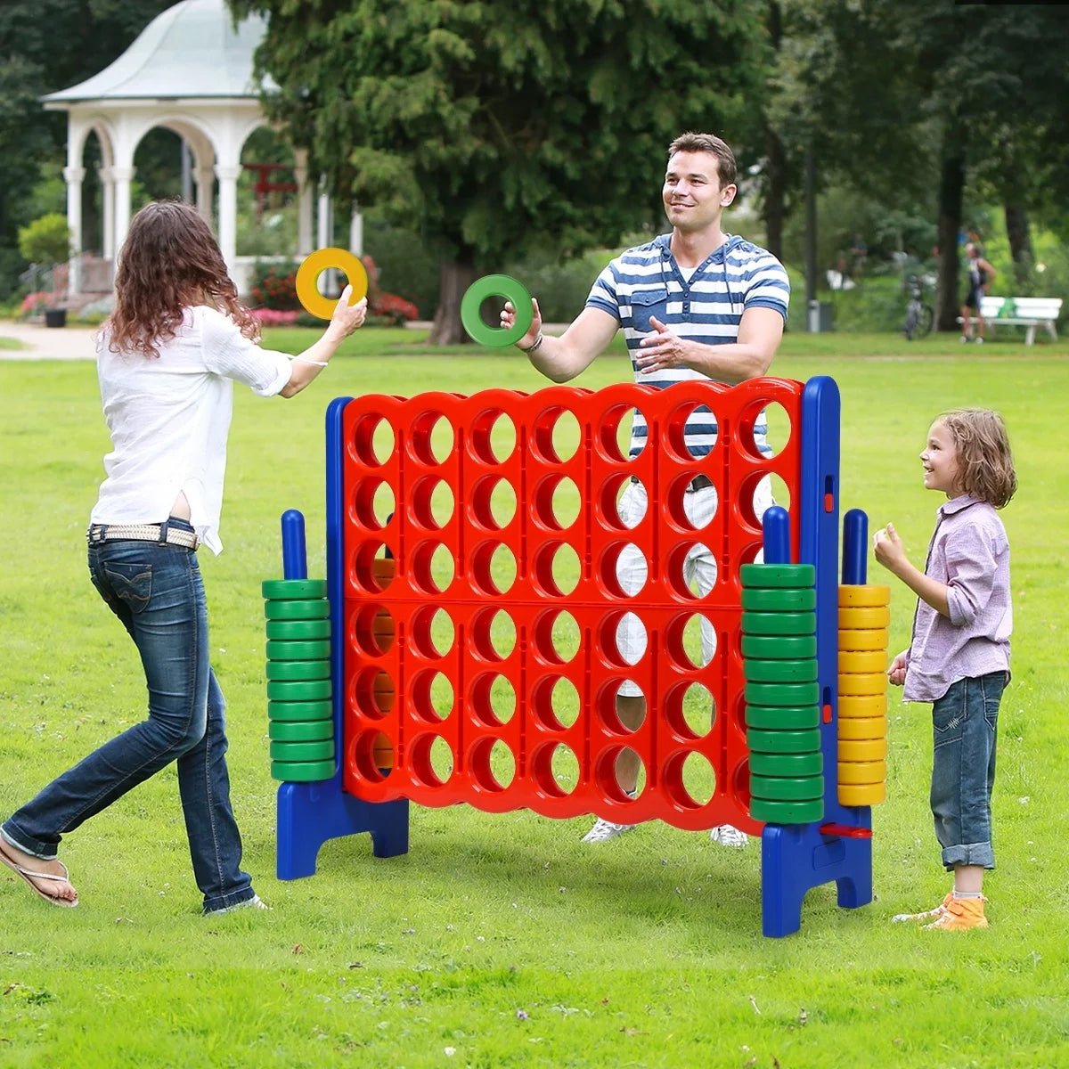Buy Jumbo 4 - to - Score Giant Game Set with Quick - Release Lever - Blue | for kids by Learning Bugs UK