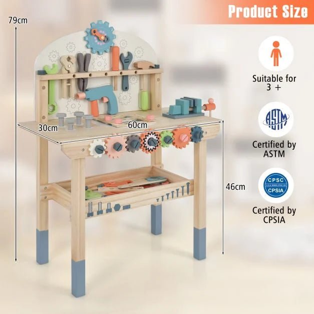 Buy Kids Play Tool Workbench with Rich Tool Set and Realistic Accessories | for kids by Learning Bugs UK