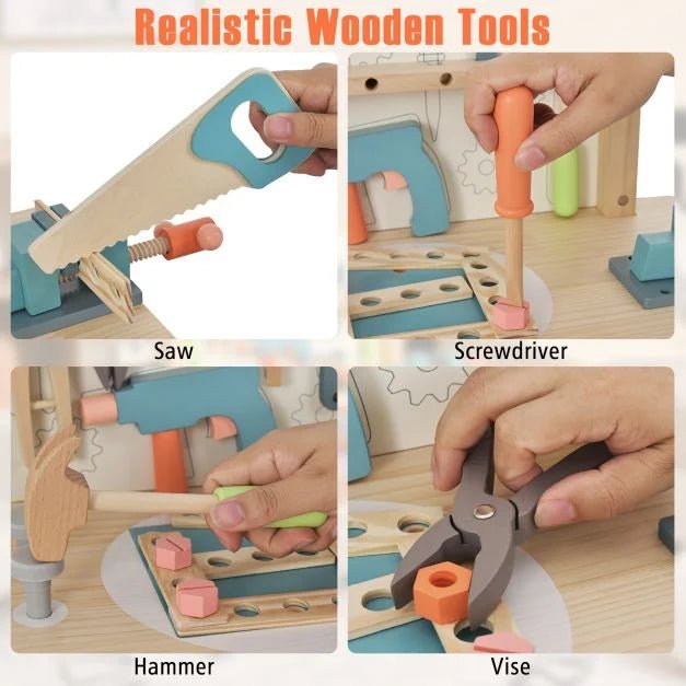 Buy Kids Play Tool Workbench with Rich Tool Set and Realistic Accessories | for kids by Learning Bugs UK
