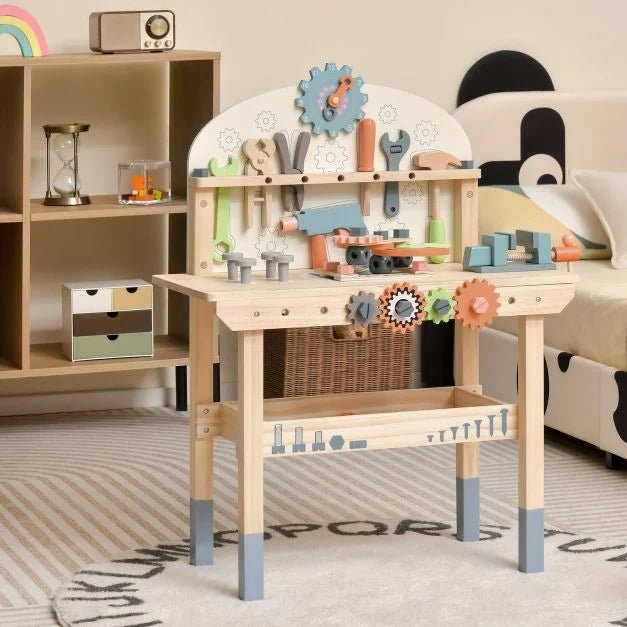 Buy Kids Play Tool Workbench with Rich Tool Set and Realistic Accessories | for kids by Learning Bugs UK