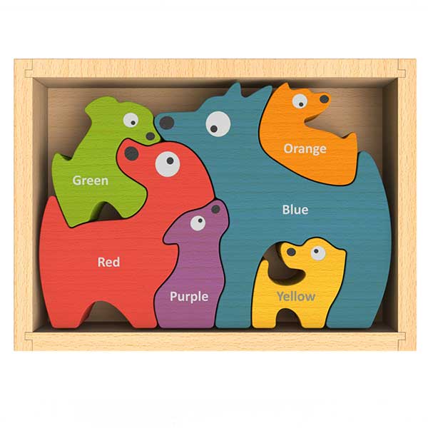 Dog Family Puzzle – Wooden Character Toy by Begin Again