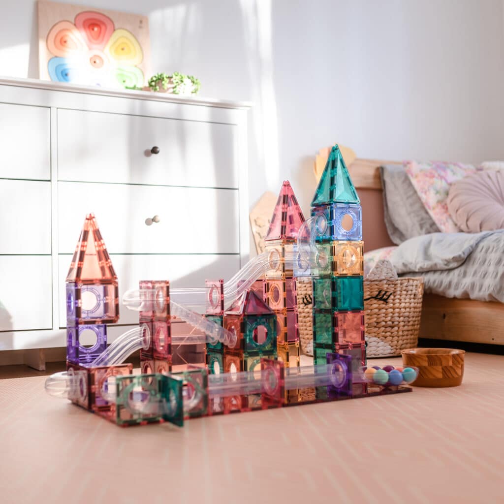Connetix Tiles - 106 Piece Pastel Ball Run Pack by Connetix - Learning Bugs UK