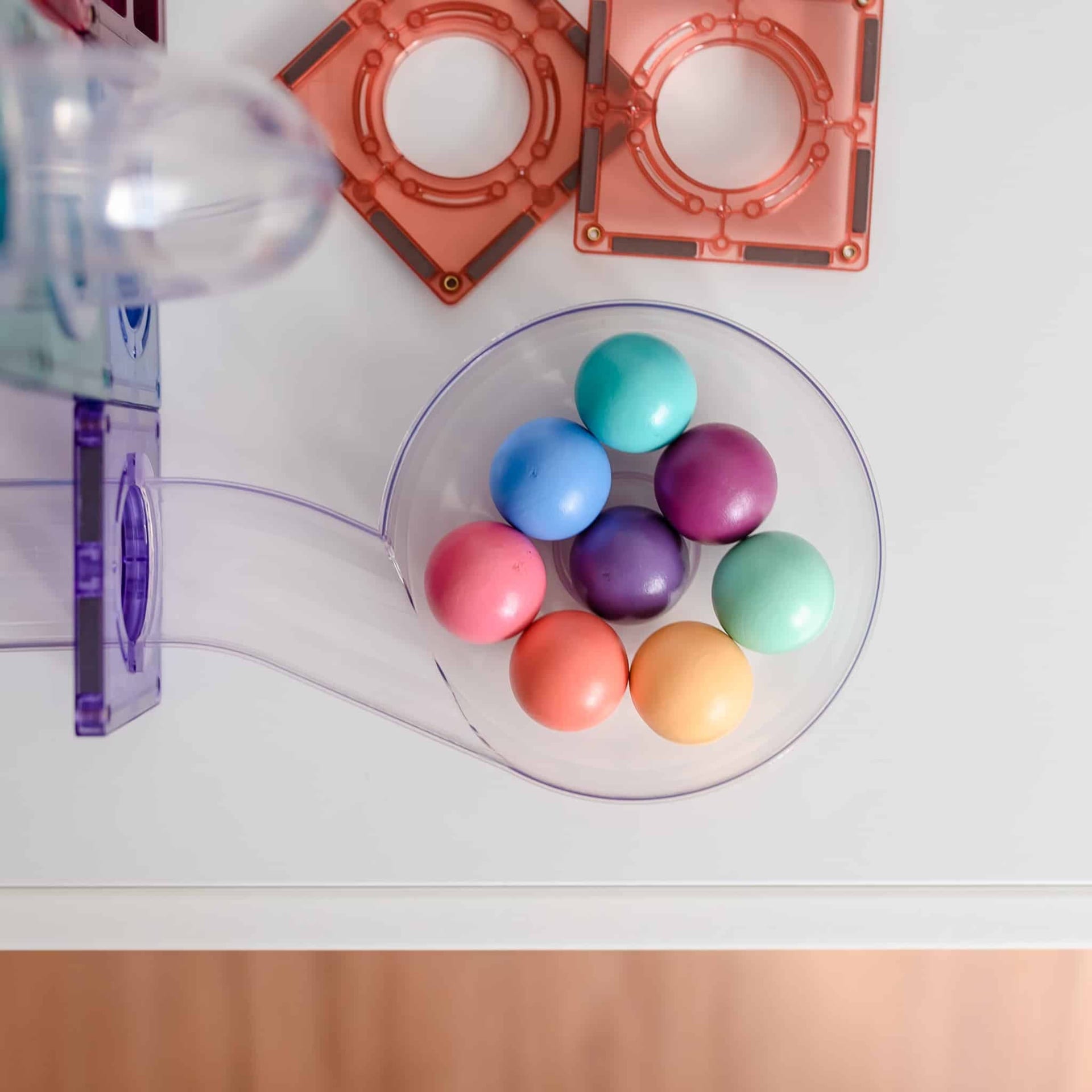 Connetix Tiles - 106 Piece Pastel Ball Run Pack by Connetix - Learning Bugs UK