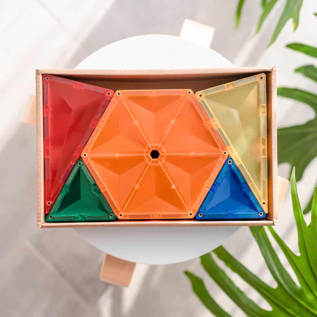 Connetix Tiles - 30 Piece Rainbow Geometry Pack by Connetix - Learning Bugs UK