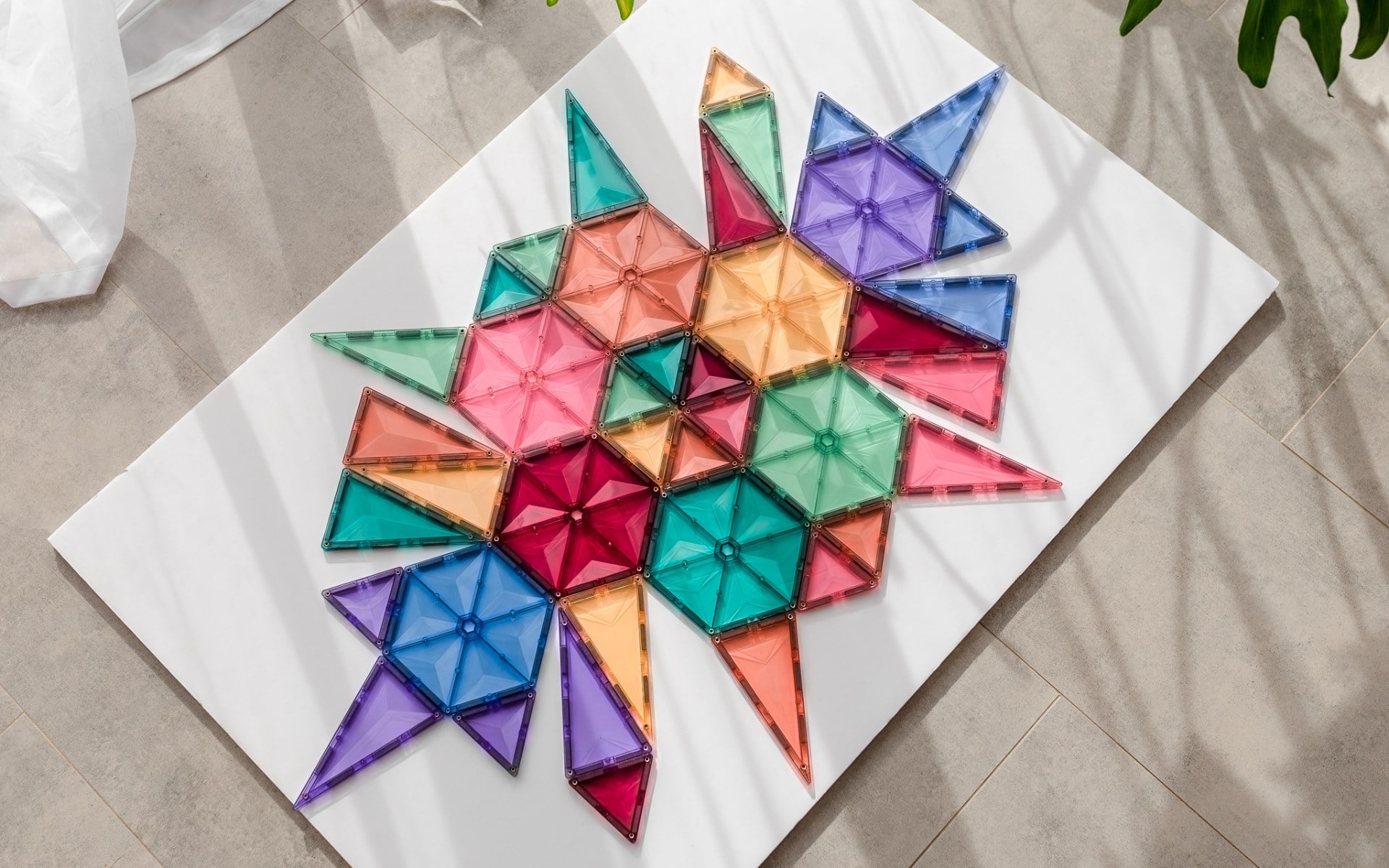 Connetix Tiles - 40 Piece Pastel Geometry Pack by Connetix - Learning Bugs UK