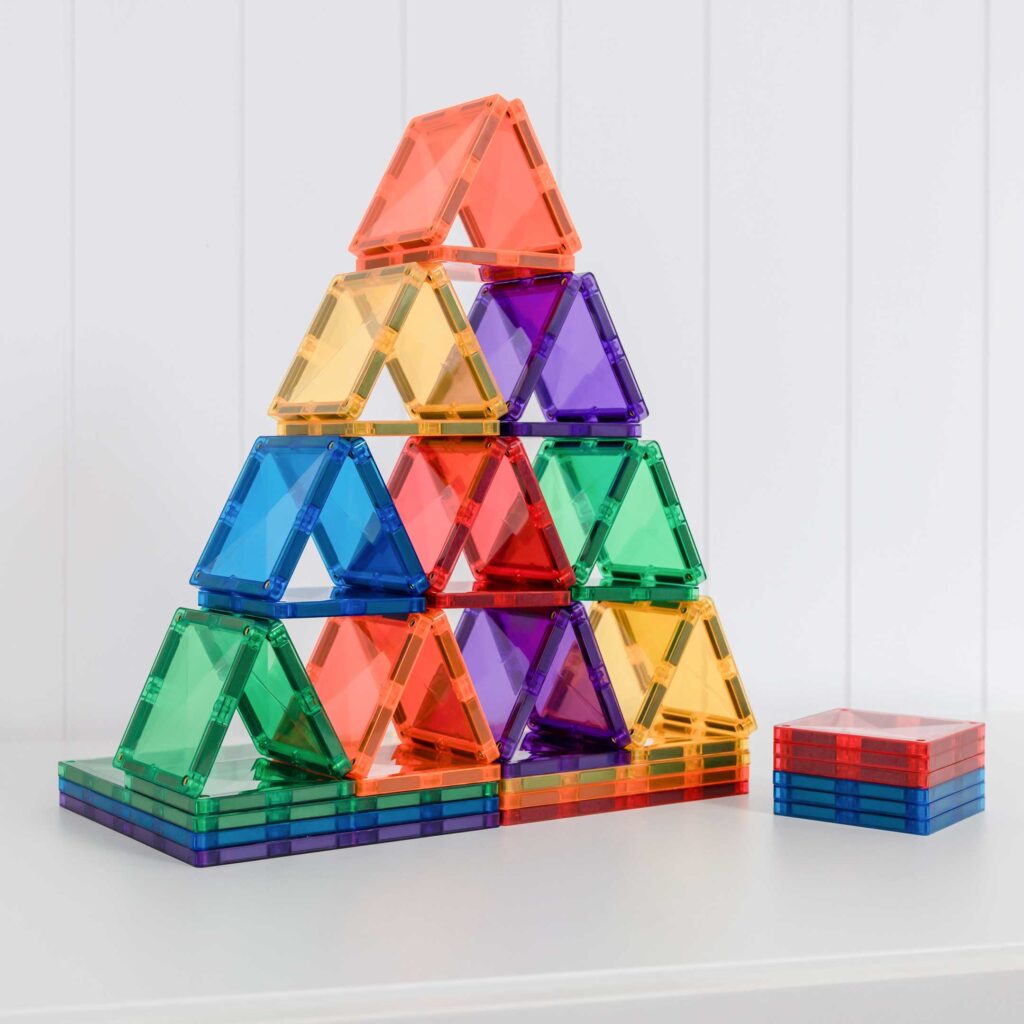 Connetix Tiles - 42 Piece Rainbow Square Pack by Connetix - Learning Bugs UK